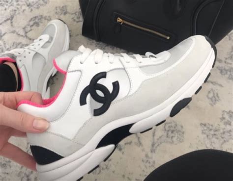 pink and black chanel shoes|chanel sneakers in store.